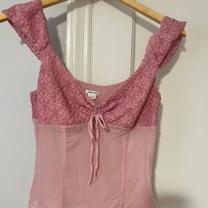 Kimchi Blue Pink Lace Knit Top